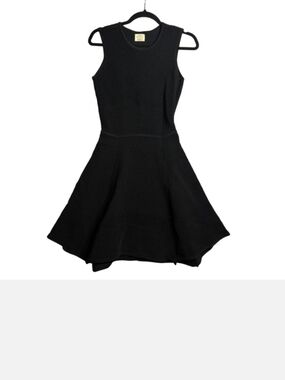 Torn by Ronny Kobo Black Textured Fit & Flare Dress Size M